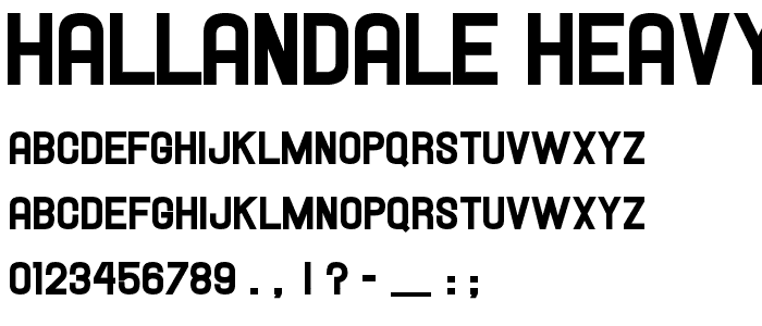Hallandale Heavy JL font